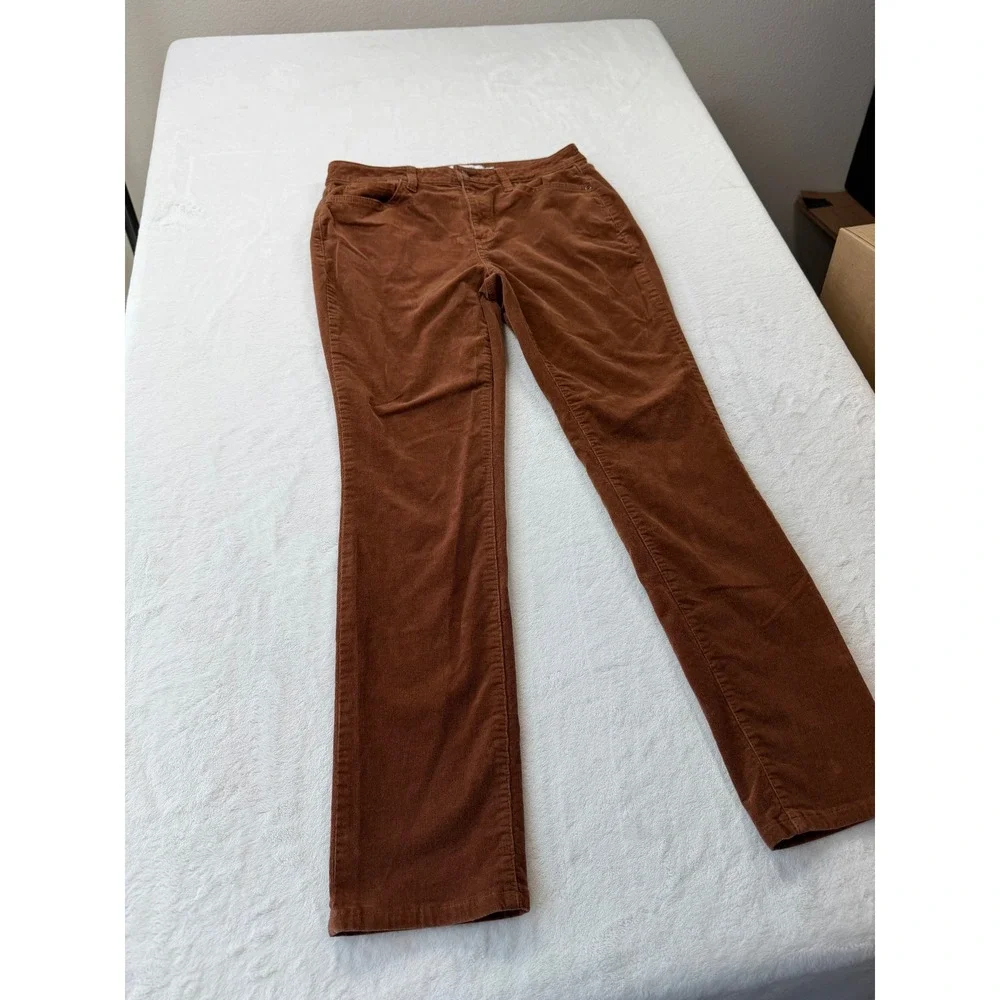 Sonoma Corduroy Pants Womens 10 Brown Good Stretch‎ Straight Leg 000213104
